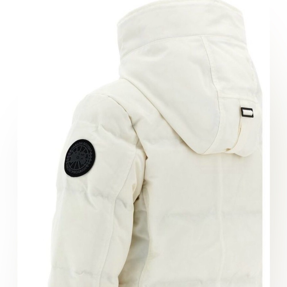Canada Goose Loretta Black Label Down white Parka COAT SIZE S - Picture 3 of 6